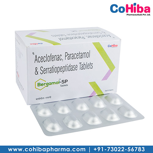 Aceclofenac 100mg, Paracetamol 325mg & Serratiopeptidase 15mg Tablets