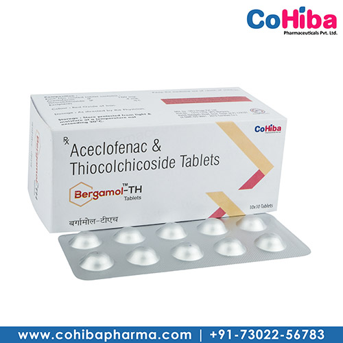 Aceclofenac 100mg & Thiocolchicoside 4mg Tablets