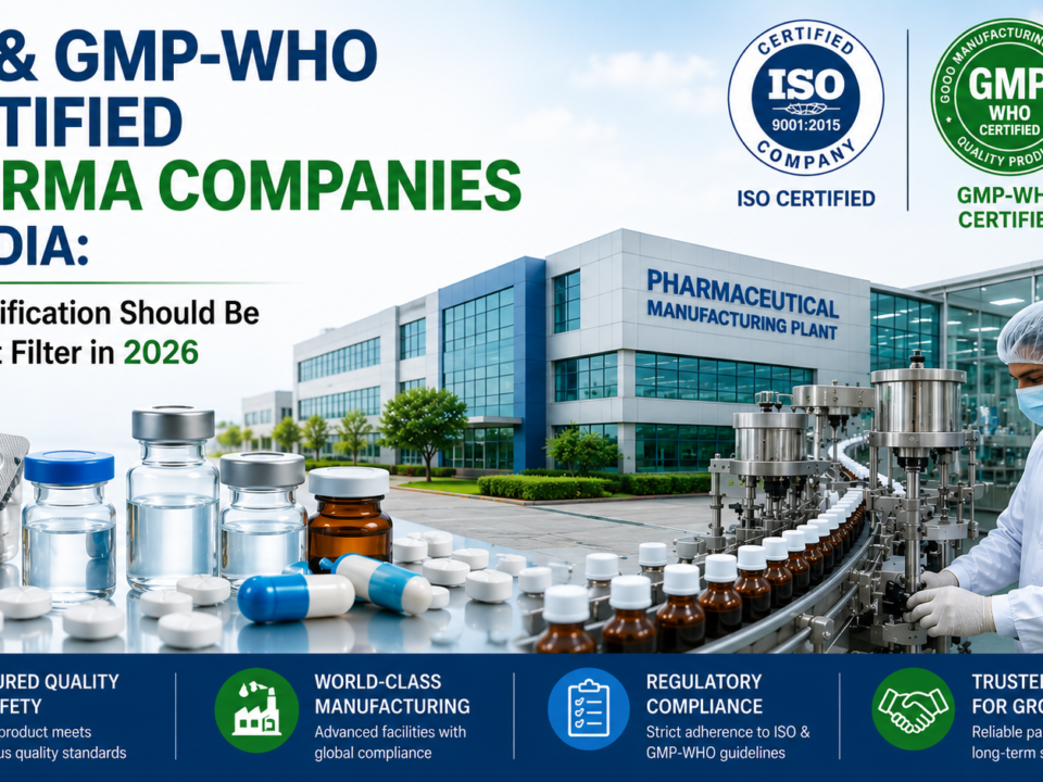 ISO & GMP-WHO certified pharma companies in India with advanced pharmaceutical manufacturing facilities and quality compliance